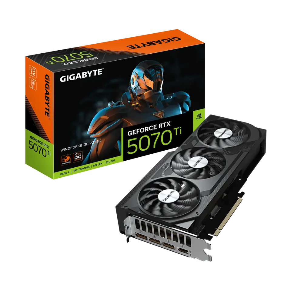 Tarjeta de Video Gigabyte RTX 5070ti Windforce 16GB OC x3