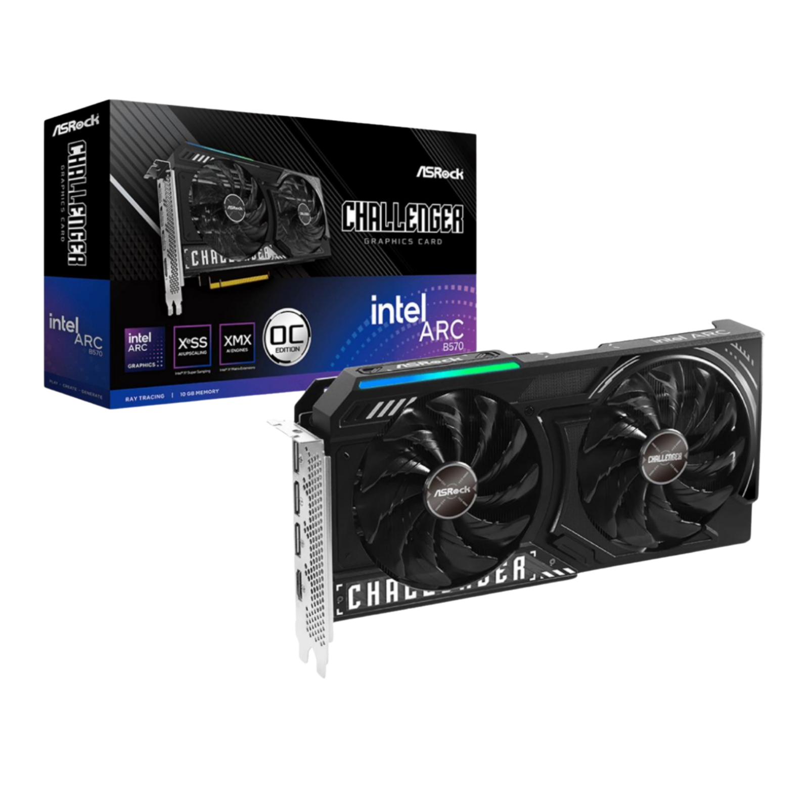 Tarjeta de Video Asrock Intel B570 Arc Challenger 10GB OC