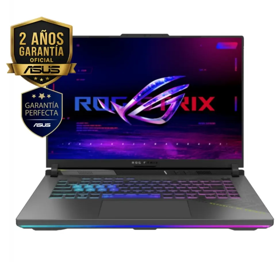 Notebook Gamer Asus ROG Ryzen 9 5.3Ghz, 16GB, 1TB SSD, 16" FHD+ 165Hz, RTX 5060 8GB (Sin S.O)