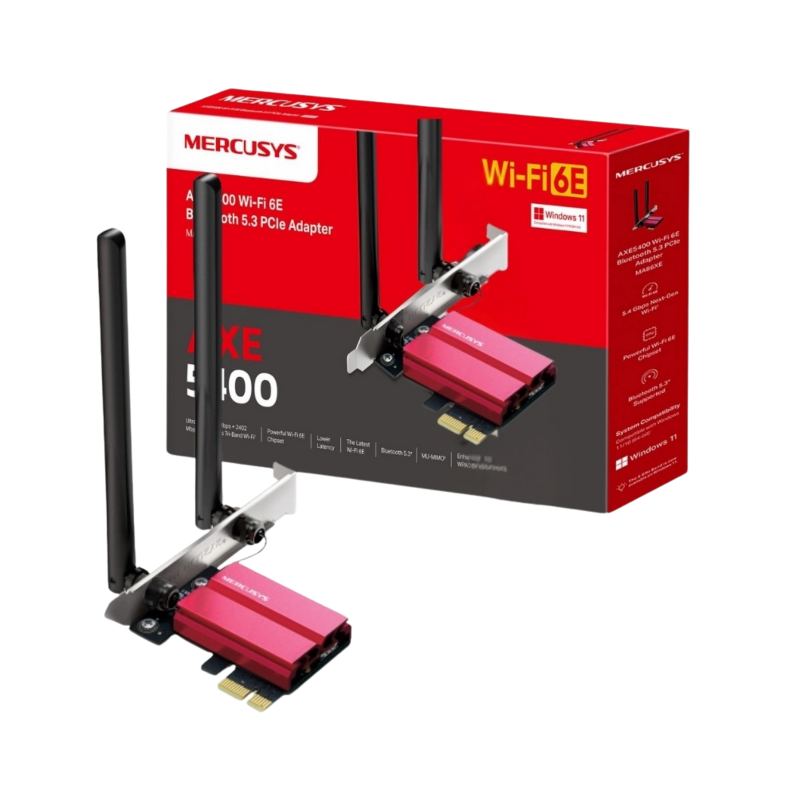 Tarjeta de Red MERCUSYS MA86XE | PCI-E, WiFi 6 BT 5.3
