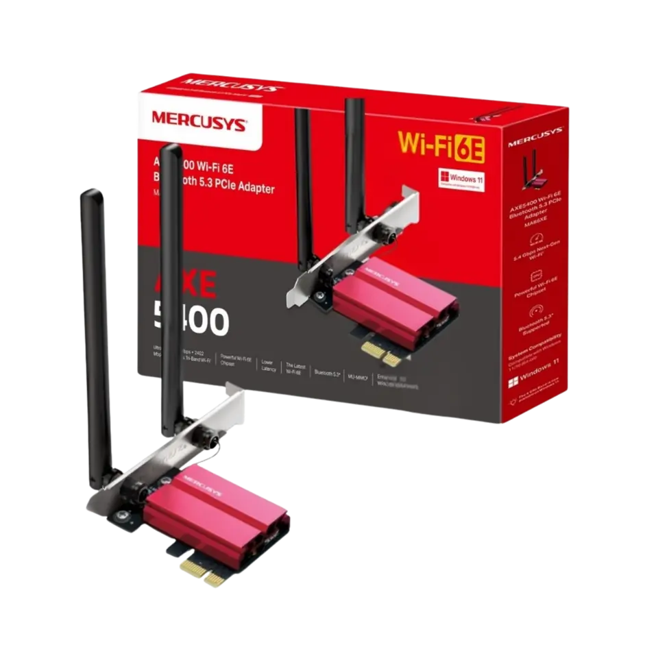 Tarjeta de Red MERCUSYS MA86XE | PCI-E, WiFi 6 BT 5.3
