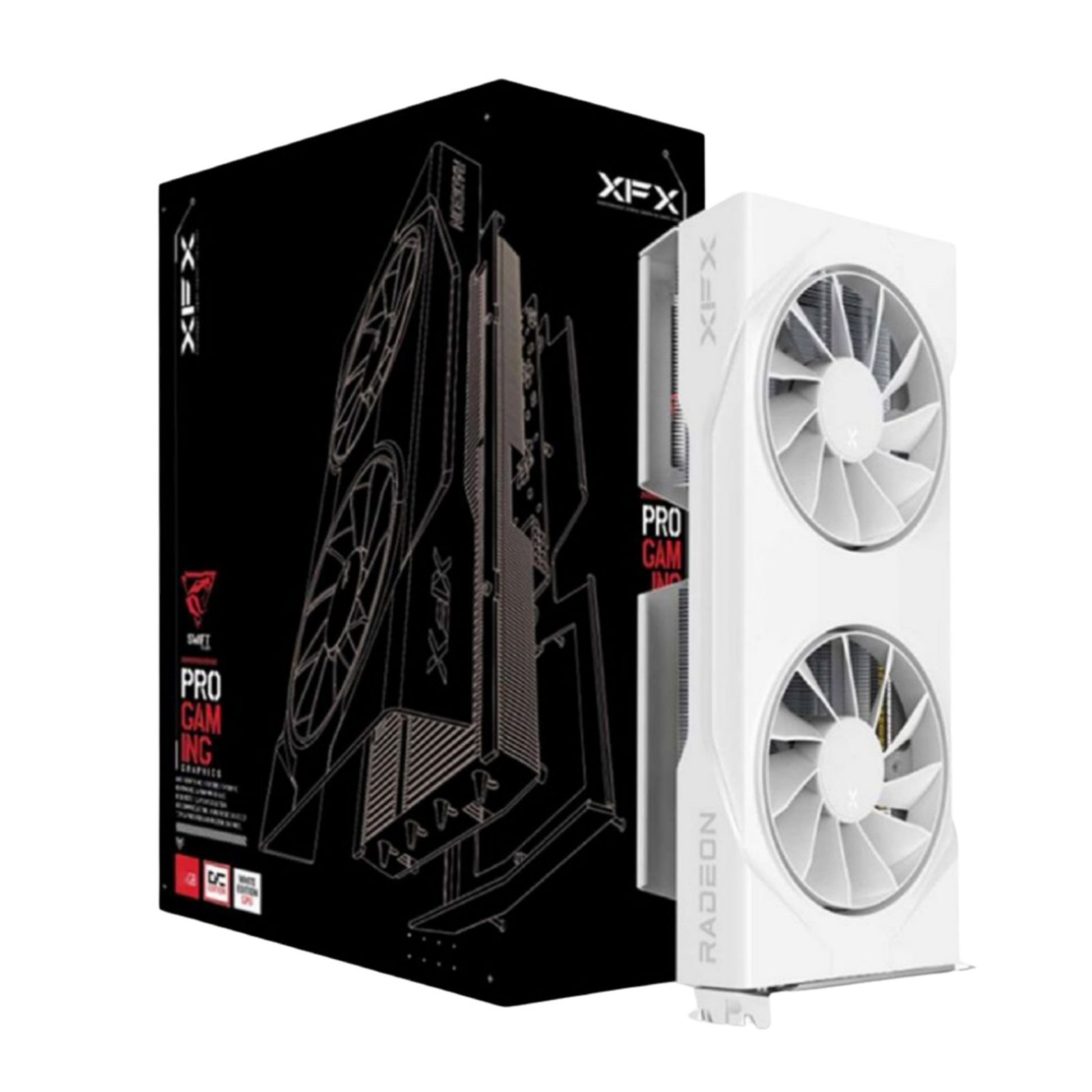 Tarjeta de Video XFX Radeon Rx9060xt 8GB Swift Dual D6 White