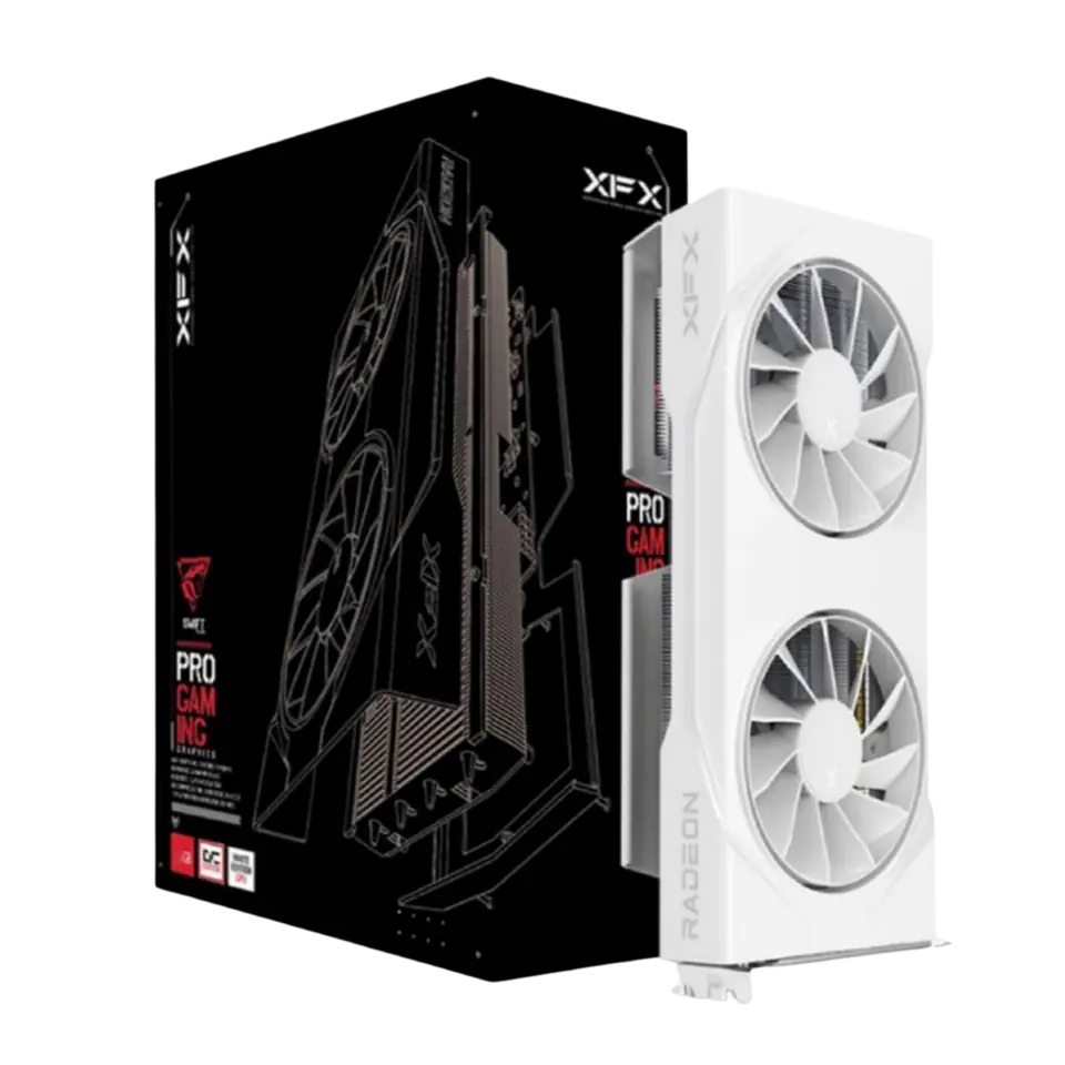 Tarjeta de Video XFX Radeon Rx9060xt 8GB Swift Dual D6 White