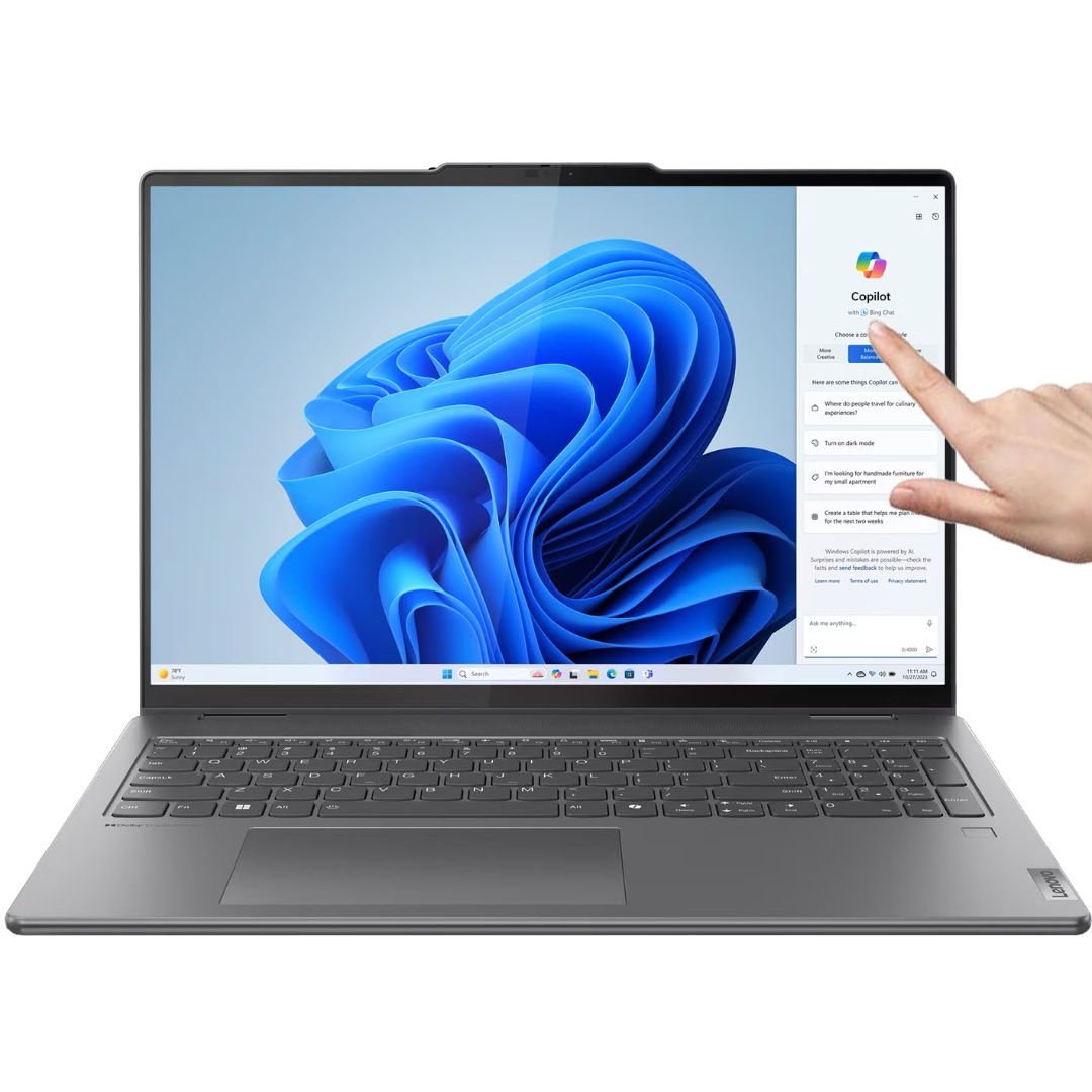 Notebook Convertible Lenovo Core Ultra 7 4.8Ghz, 16GB, 1TB SSD, 16" WUXGA Touch, Win 11