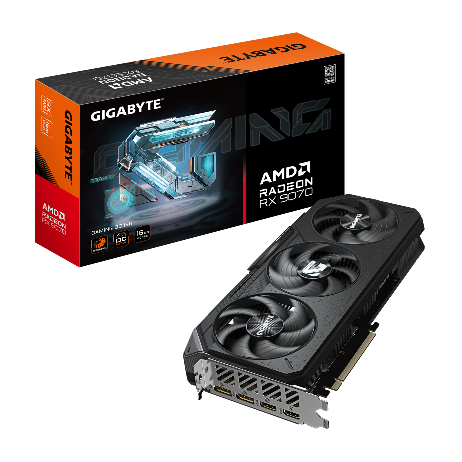 Tarjeta de Video Gigabyte Radeon RX 9070 Gaming 16GB