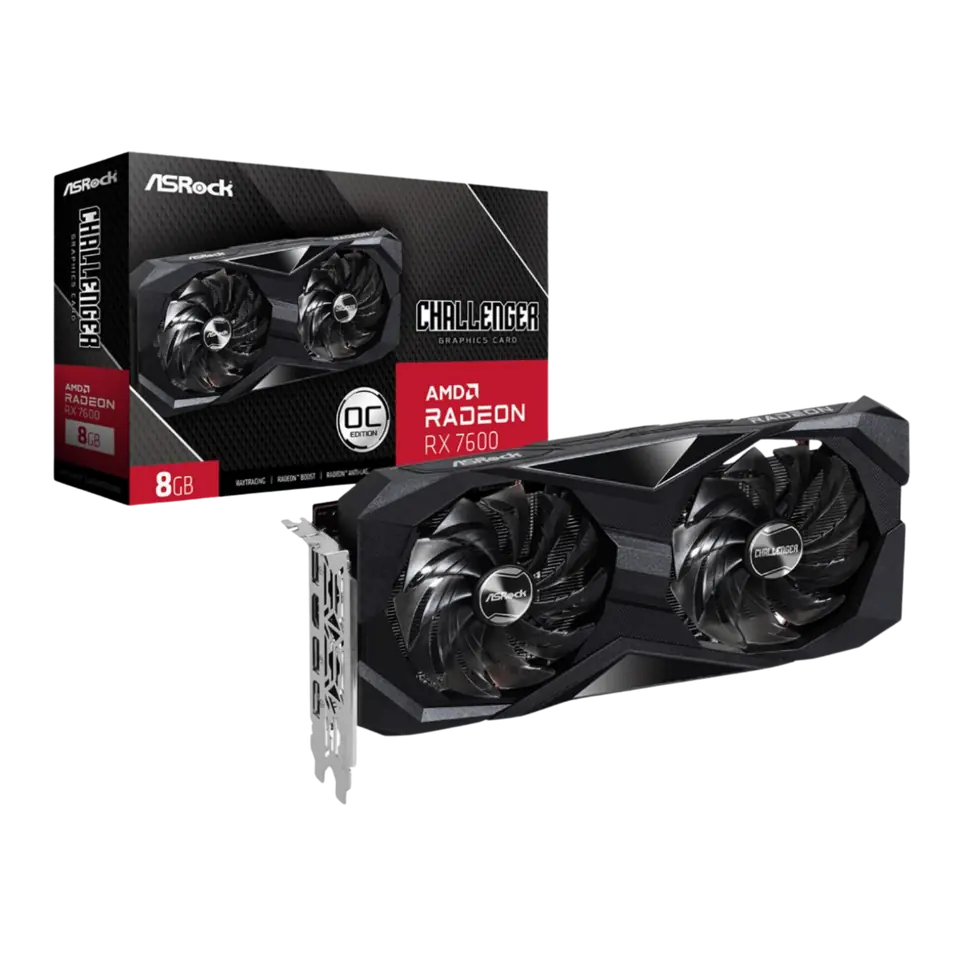 Tarjeta de Video Asrock Radeon Rx7600 Challenger 8GB OC D6