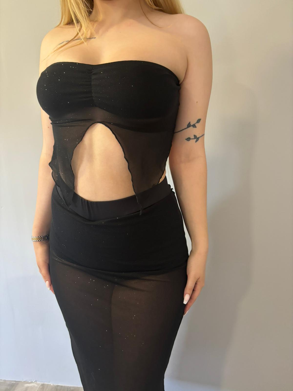 Set top y pollera glitter