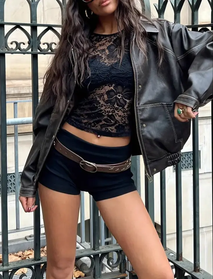 Micro short basic black
