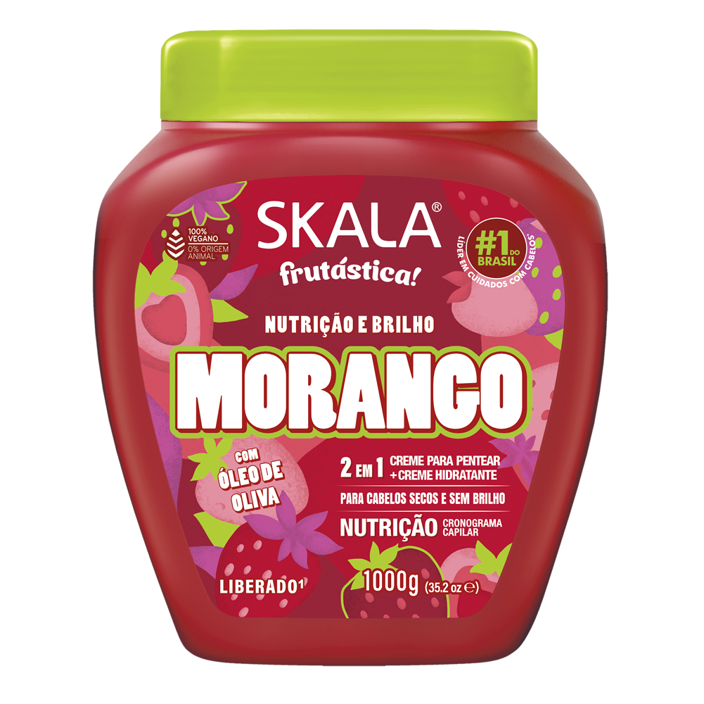 CREMA DE TRATAMIENTO SKALA MORANGO . FRUTILLA 2 EN 1 PARA CABELLOS SECOS Y SIN BRILLO (NUTRICION) LIBERADO