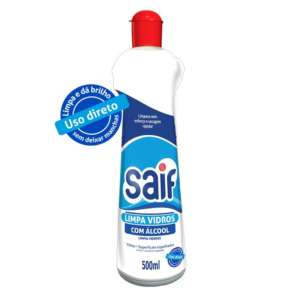 LIMPIA VIDRIO CON ALCOHOL SAIF SQUEEZE 500ML