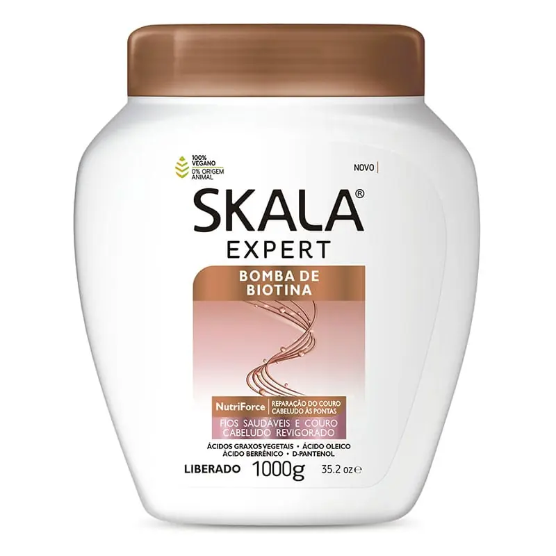 CREMA DE TRATAMIENTO SKALA BOMBA DE BIOTINA - CABELLO DEBIL, DAÑADO, QUEBRADO (NUTRUCION Y RECONSTRUCCION) Biotina: Fortalece y combate la caída del cabello