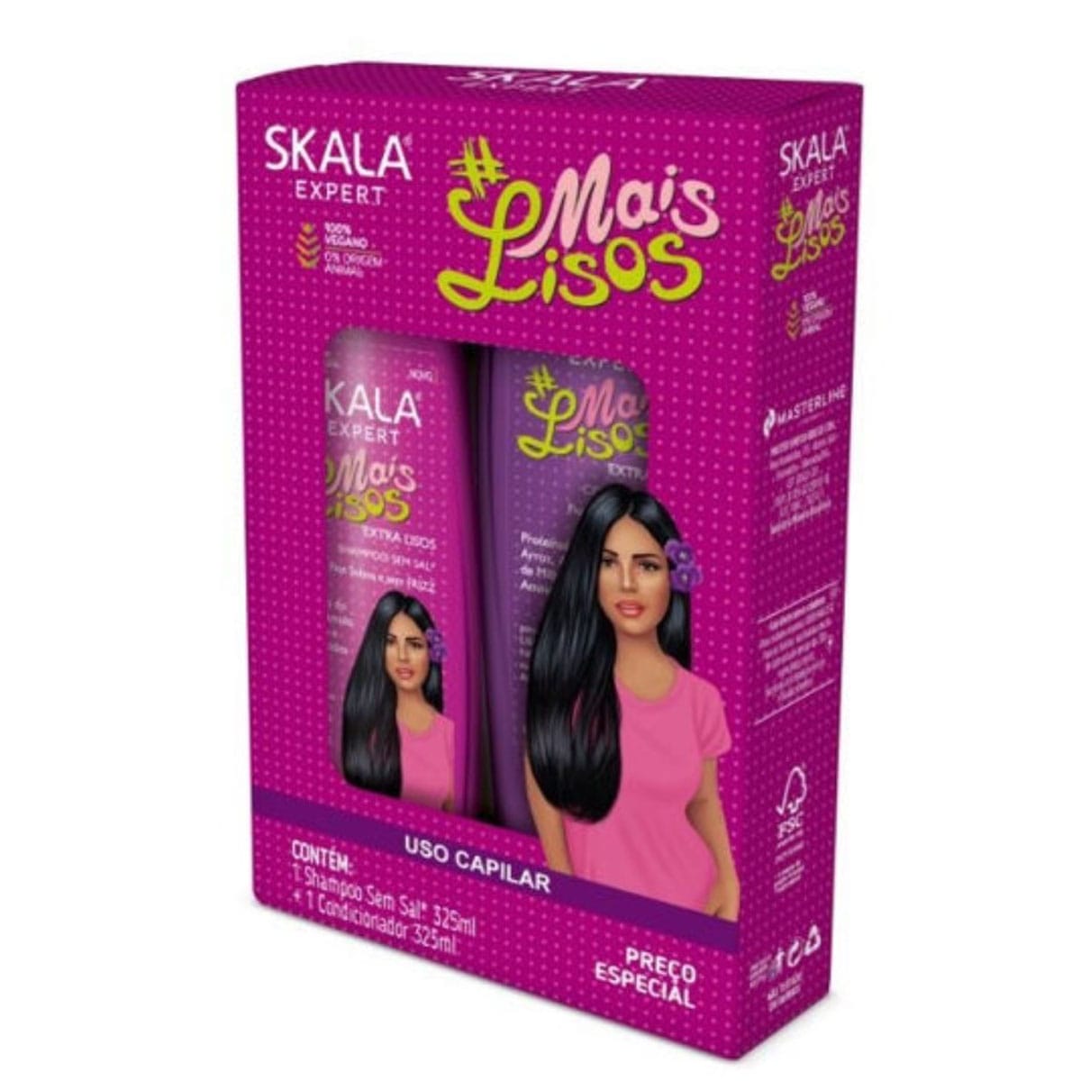 Kit Shampoo sin sal 325Ml Acondicionador 325Ml Skala Lisos