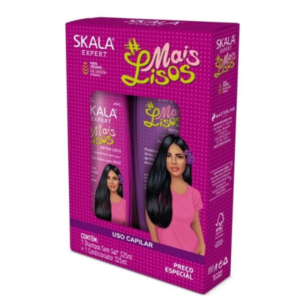 Kit Shampoo sin sal 325Ml Acondicionador 325Ml Skala Lisos