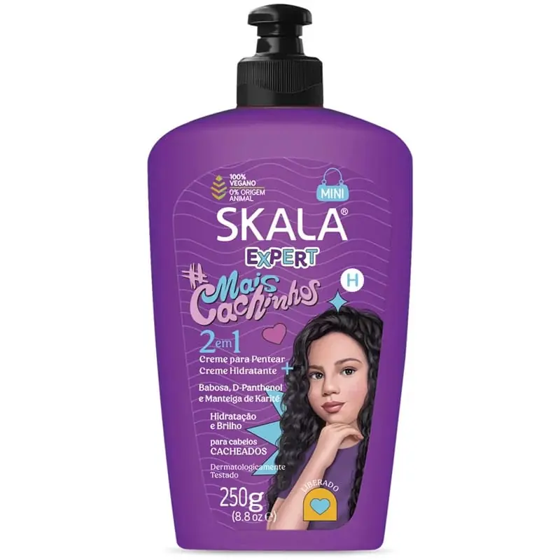 MINI CREMA SKALA MAIS CACHINHOS 2 EN 1 - PARA PEINAR Y DE TRATAMIENTO P/HIDRATAR