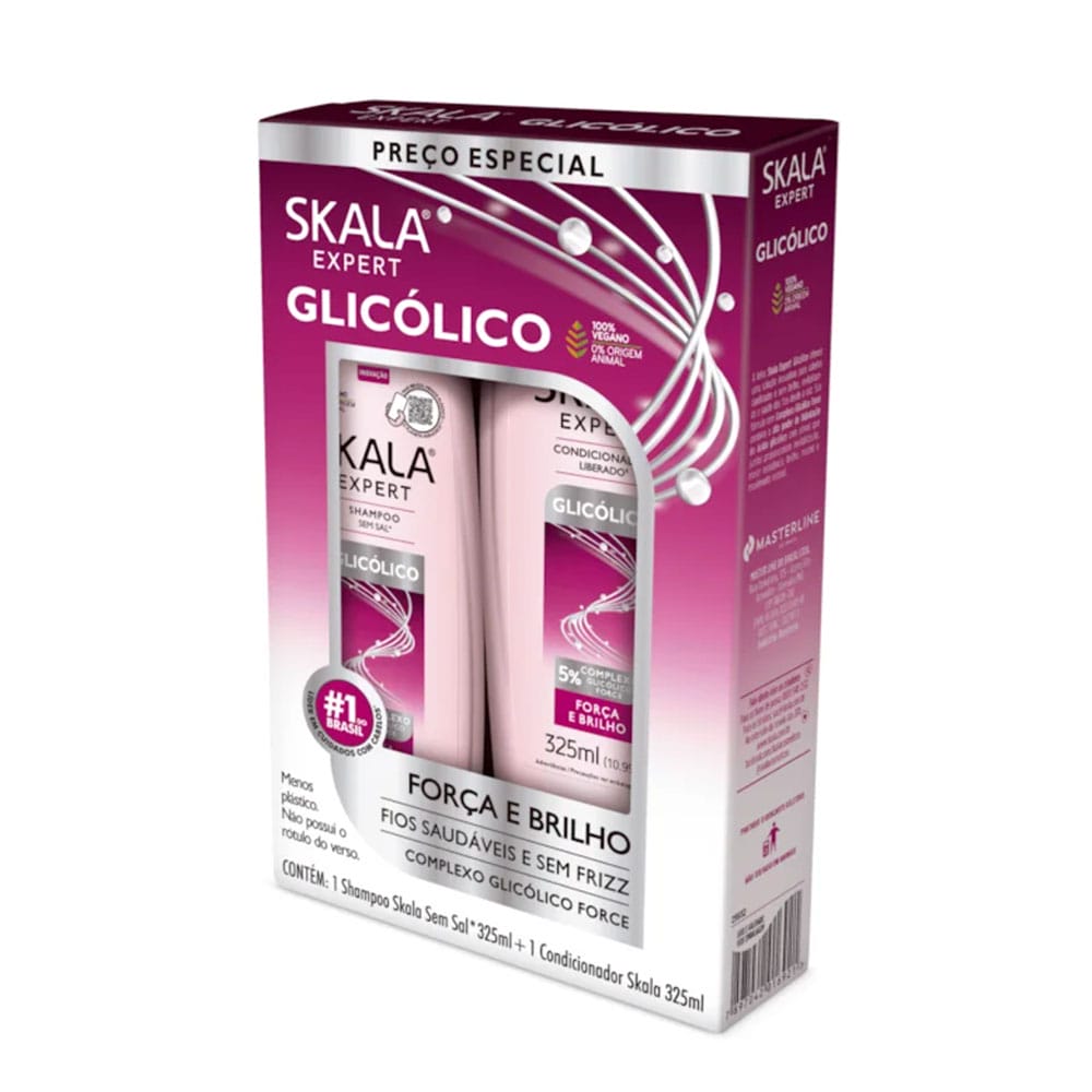 Kit Shampoo Sin Sal Acondicionador Skala Glicolico Liberado