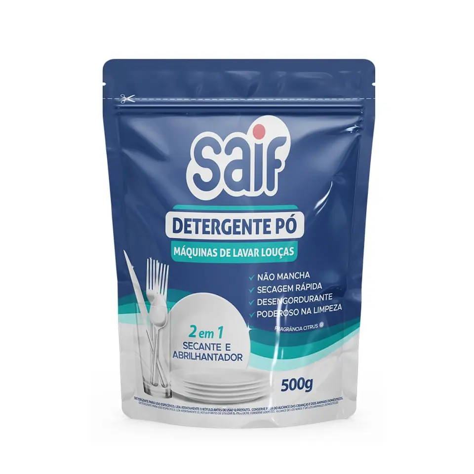 JABON EN POLVO PARA LAVAVAJILLAS CON ABRILLANTADOR SAIF 500GR