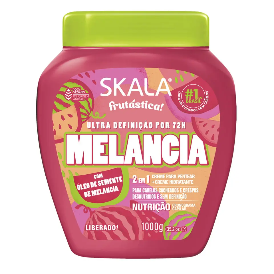 CREMA DE TRATAMIENTO SKALA MELANCIA - SANDIA PARA CABELLOS CRESPOS DESNUTRIDOS Y SIN DEFINICION (NUTRICION)