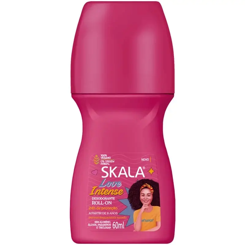 DESODORANTE SKALA ROLL ON 60ML LOVE INTENSE (AMOR INTENSO) APTO PARA NIÑOS DE 8 AÑOS EN ADELANTE