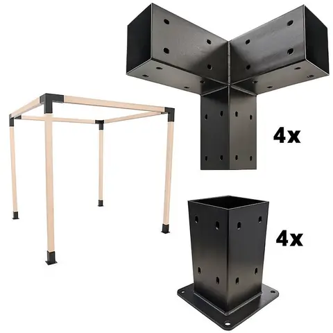 Kit de encastres para Pérgola de madera( + de 3 unidades)