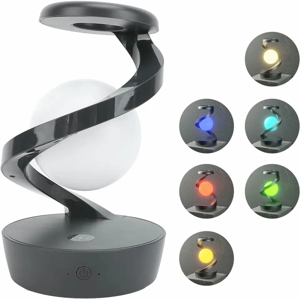 Lampara Luces Led Levitación Y Carga Inalámbrica Táctil
