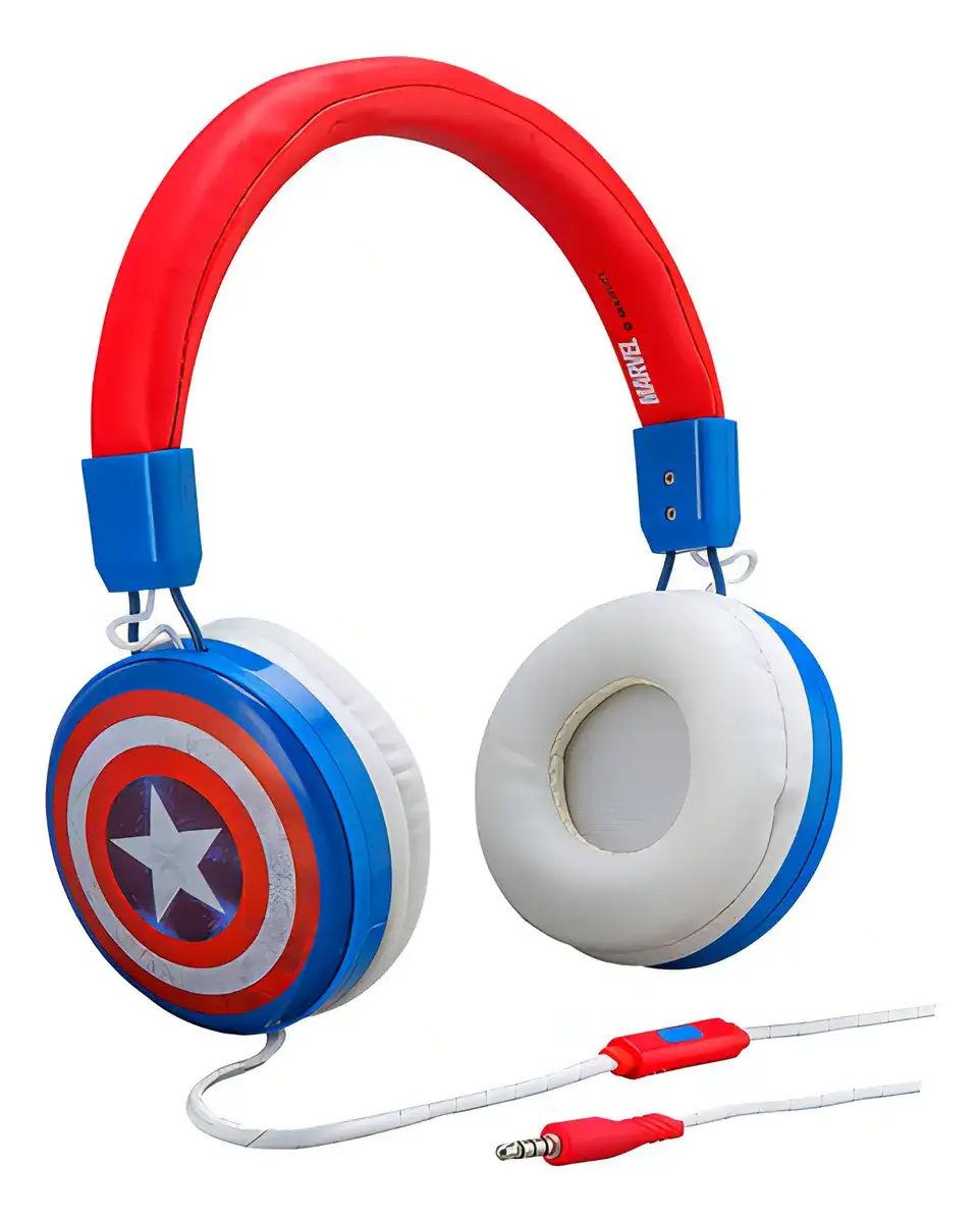 Auricular Vincha Niño Marvel Avengers Capitan America ® Color Rojo