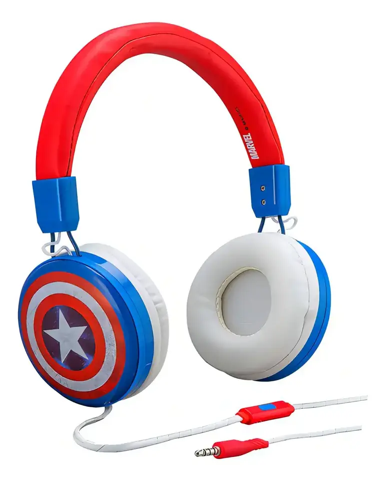 Auricular Vincha Niño Marvel Avengers Capitan America ® Color Rojo