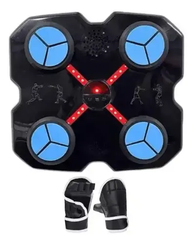 Maquina Boxeo Bluetooth Músical Luces Led 4 Paneles USB