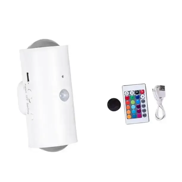 Luz Nocturna Sensor 16 Colores Rgb Imantada Pared Recargable