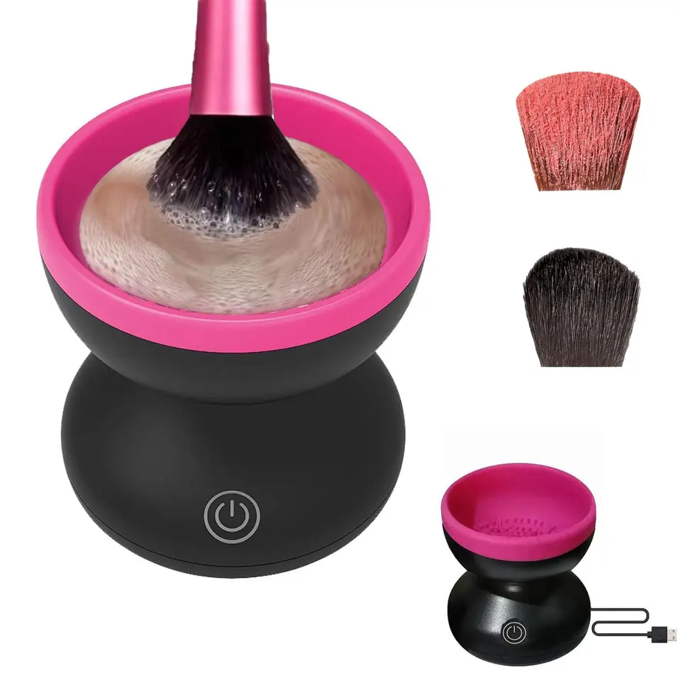 Máquina Limpiador Brochas Maquillaje Eléctrica Textura Gira