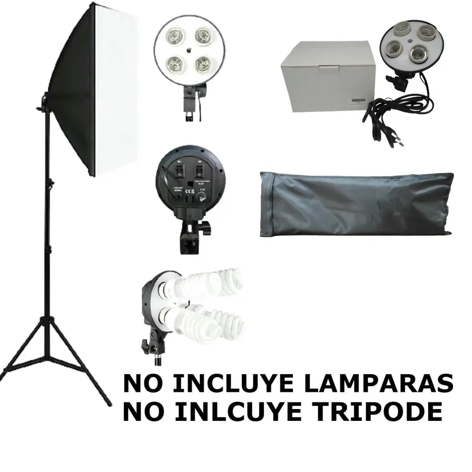 Set Softbox Luz Difusora Para Fotografía 50cm X 70cm