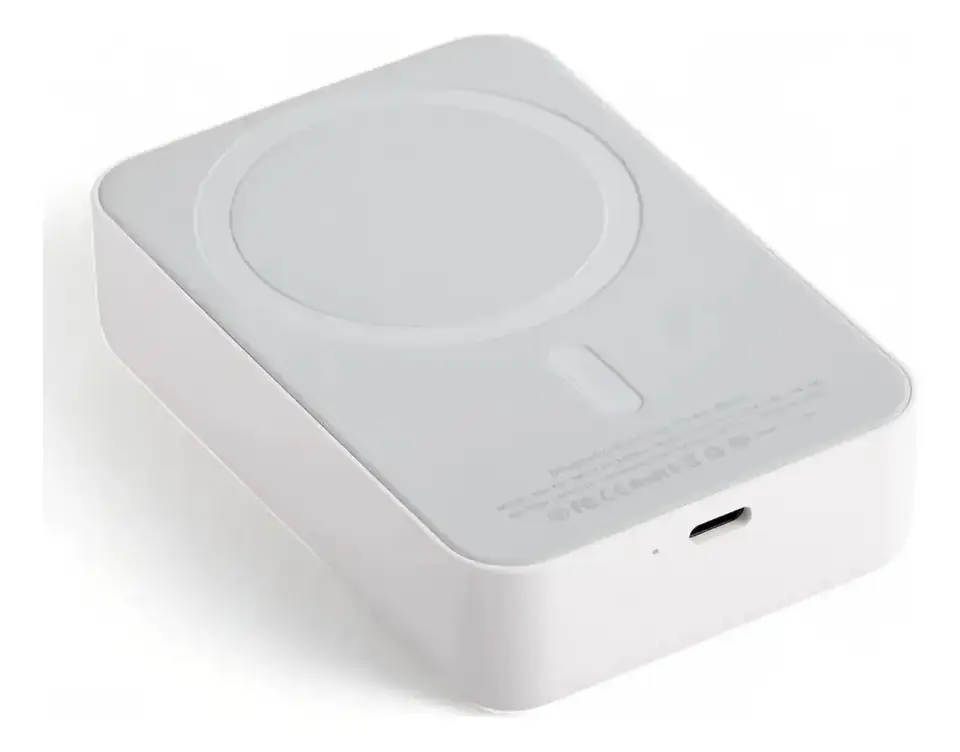 Power Bank Inalámbrico Iphone Magnético Carga Rápida Blanco