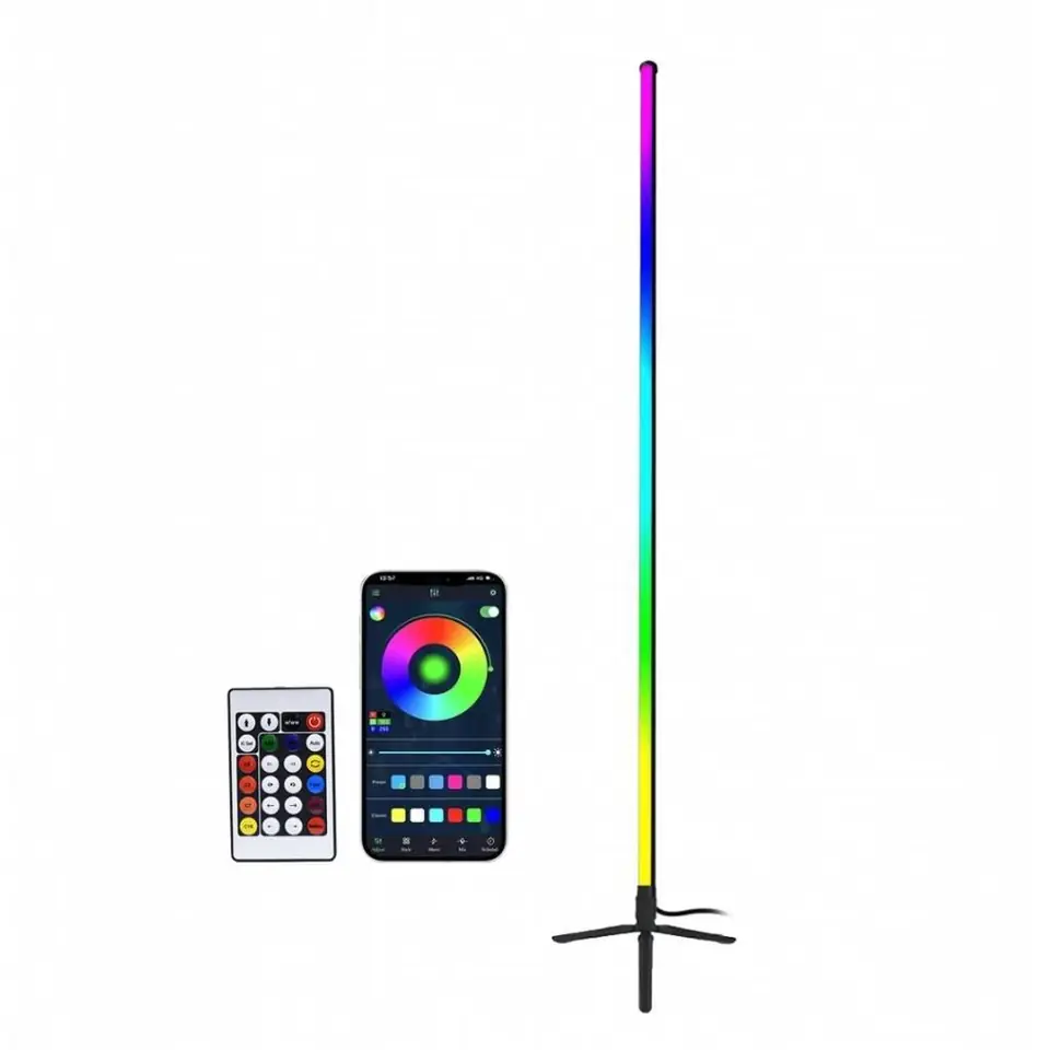 Lámpara Barra Luz Rgb Vertical Portátil Esquinera Control Remoto