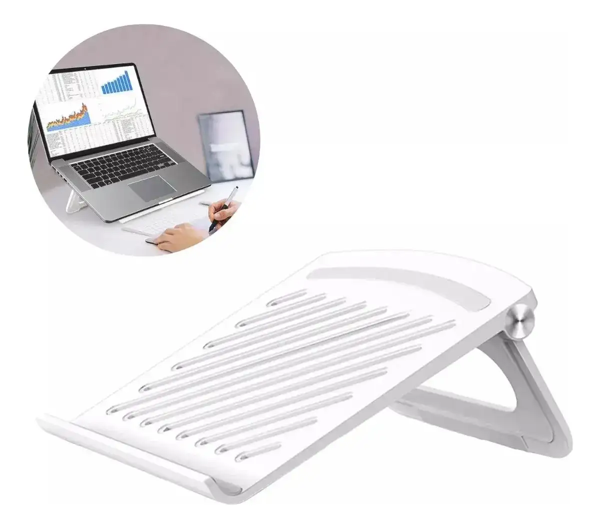 Soporte Base Para Notebooks De 10 A 15.6 Plegable Gris