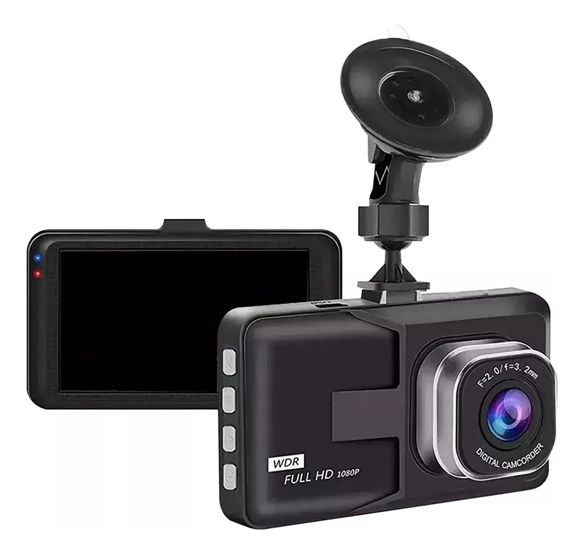 Cámara Auto Hd 720p Doble Cámara Delantera Y Trasera Ventosa