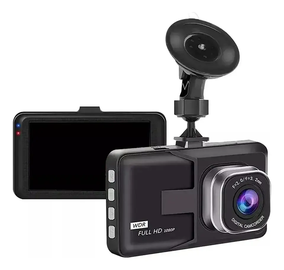 Cámara Auto Hd 720p Doble Cámara Delantera Y Trasera Ventosa