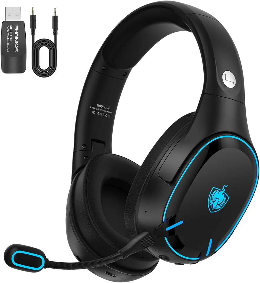 Auriculares Gamer Inalámbricos Luz Led Bluetooth