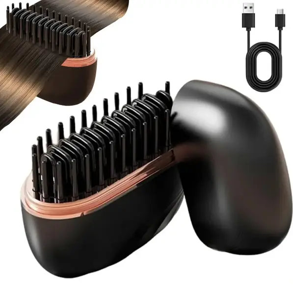 Mini Peine Cepillo Plancha Alisador Portátil Recargable