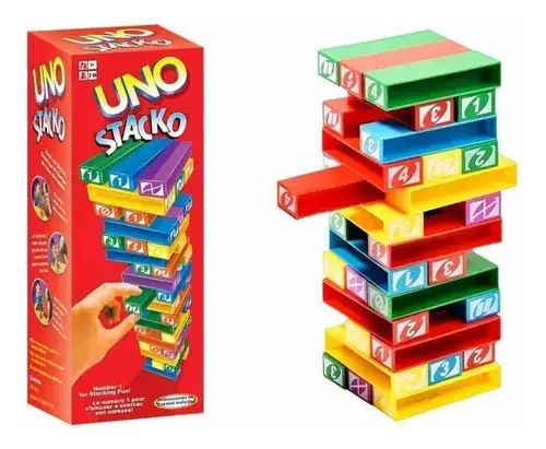 Jenga Uno Stacko Juego De Mesa Familia Amigos Niños