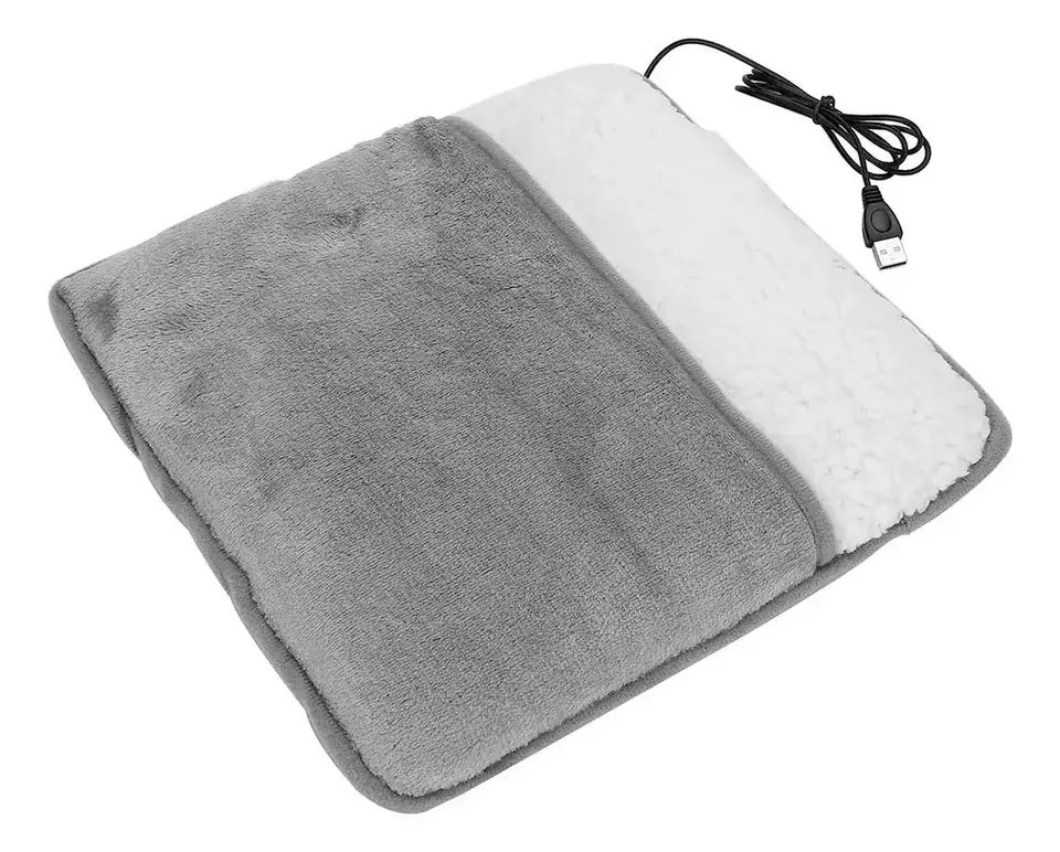 Calienta Pies Eléctrico Usb Almohadilla Térmica Gris