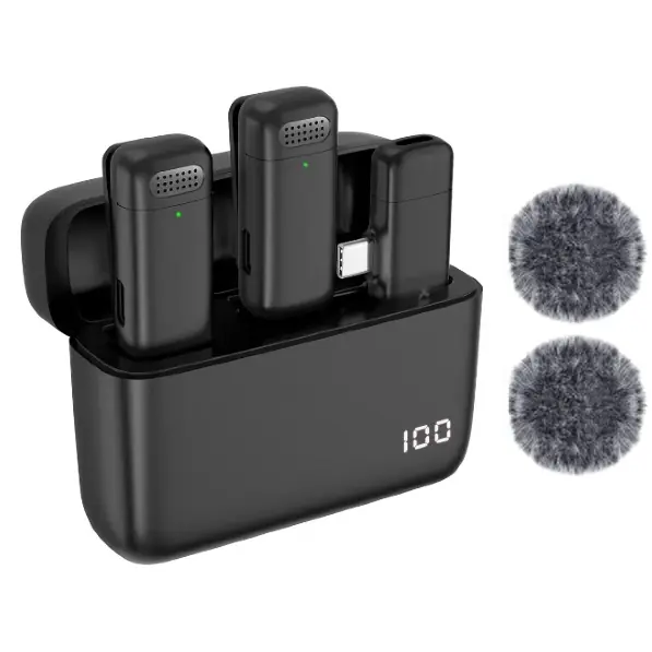 2 Micrófonos Inalámbricos Solaperos Celular Tipo-c Con Filtro