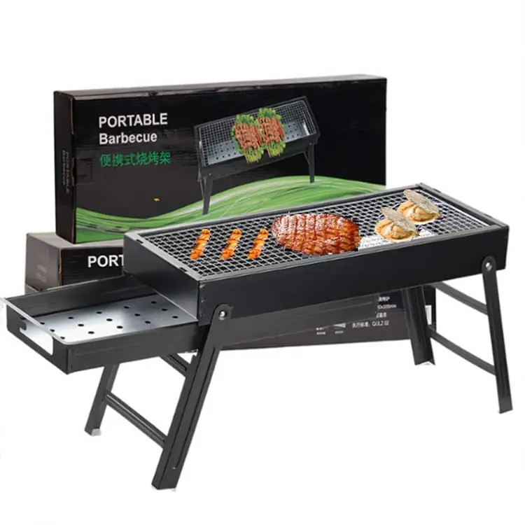 Parrilla A Carbón Portátil para el Aire Libre Barbacoa Plegable