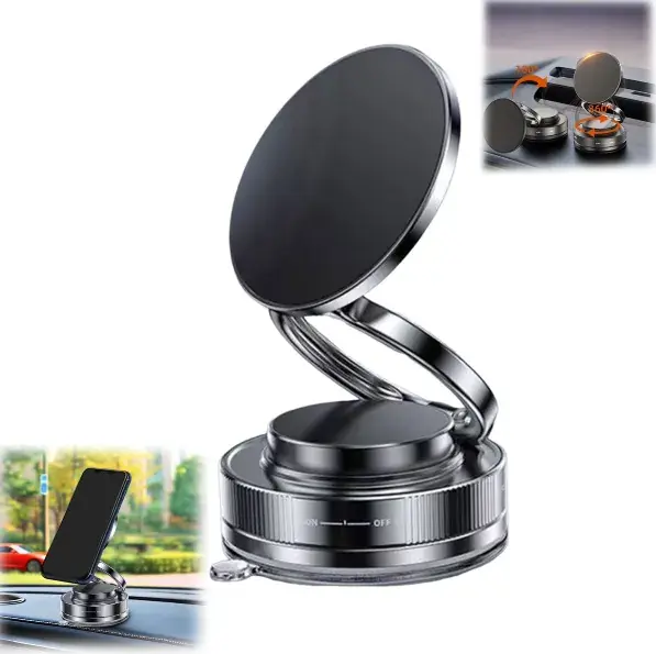 Soporte Auto Celular Magnético Ventosa Giratorio 360°