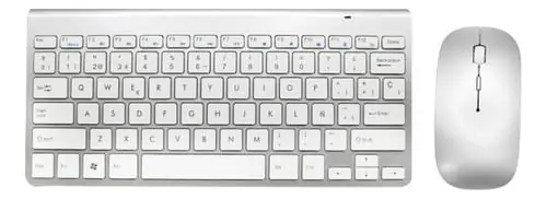 Kit Teclado Y Mouse Weibo Español USB Color Plateado