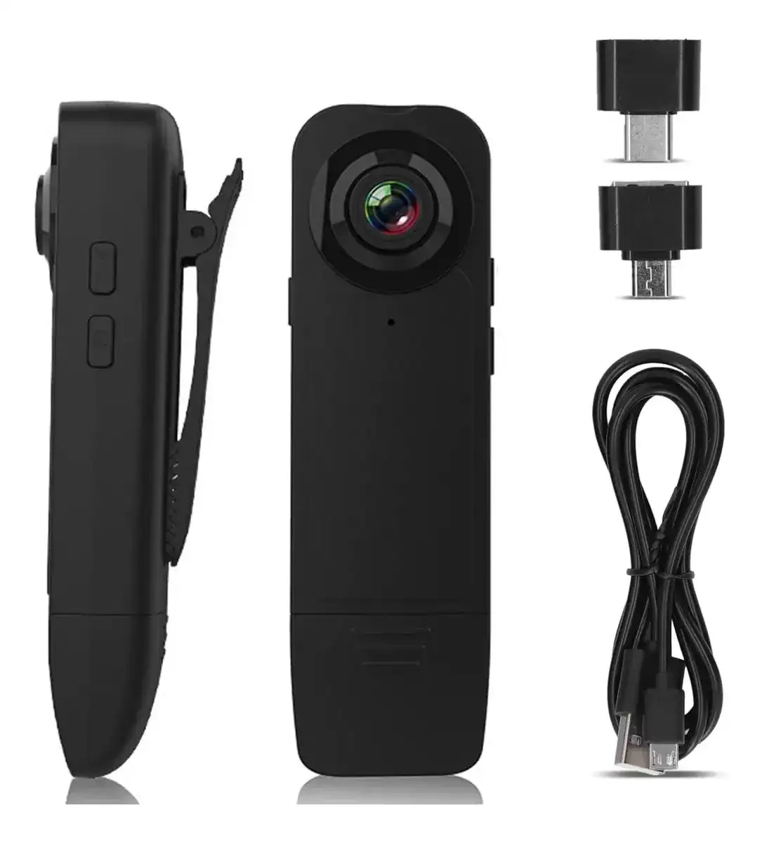 Mini Cámara Grabadora Seguridad Webcam Portátil Clip Hd Negro
