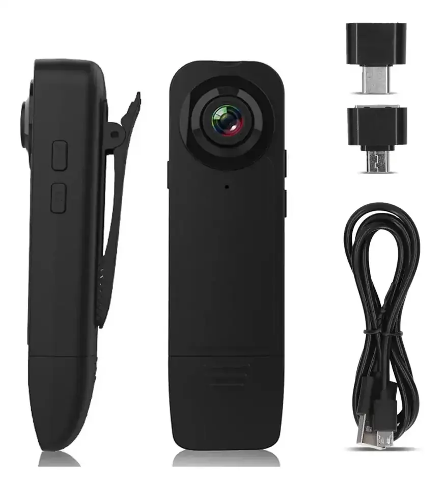 Mini Cámara Grabadora Seguridad Webcam Portátil Clip Hd Negro