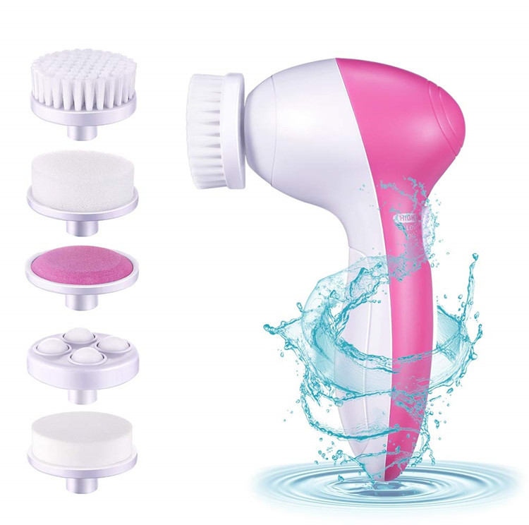 Cepillo Facial Masajeador Limpiador Exfolia Portátil 5 En 1