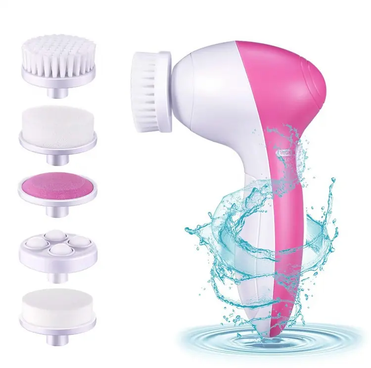 Cepillo Facial Masajeador Limpiador Exfolia Portátil 5 En 1