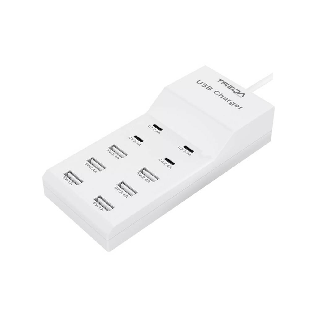 Adaptador Alargue 6 Usb 4 Tipoc Estación Carga Rápida