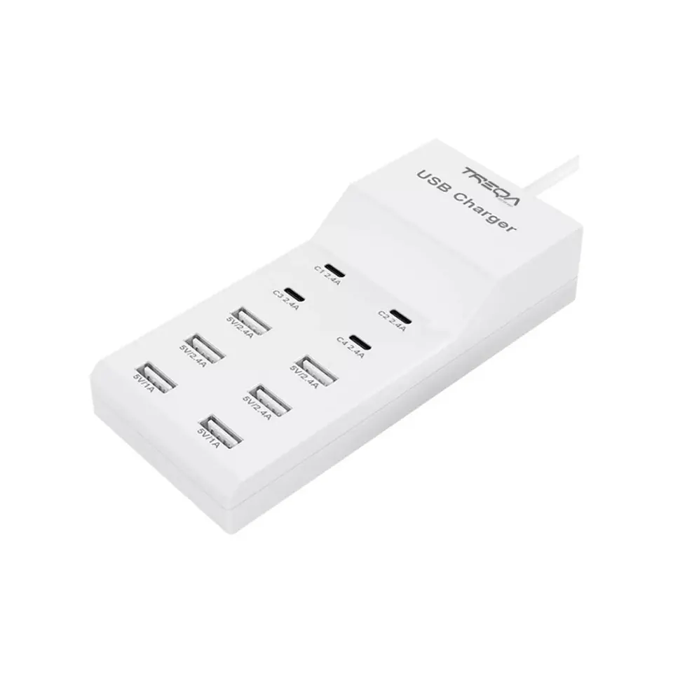 Adaptador Alargue 6 Usb 4 Tipoc Estación Carga Rápida
