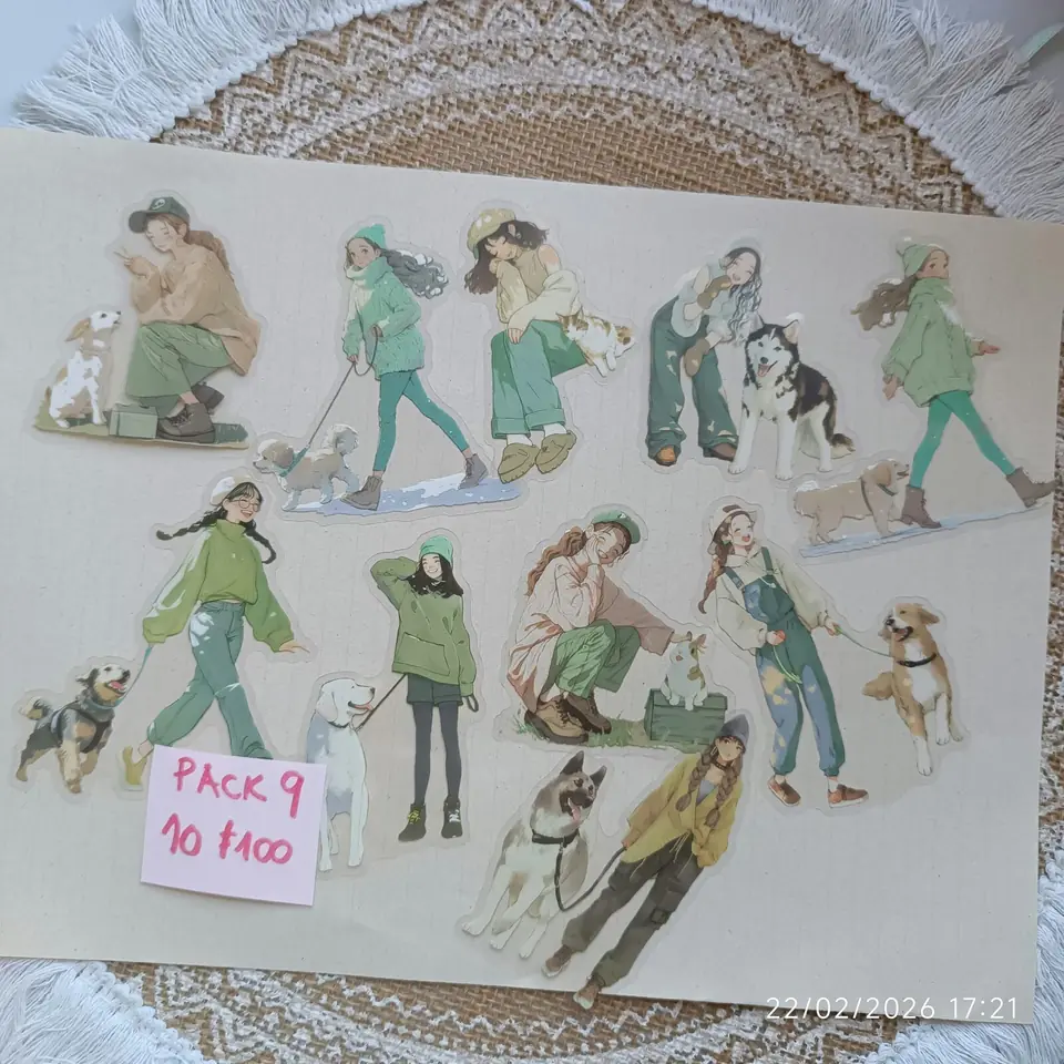 Stickers Nena pet winter verde